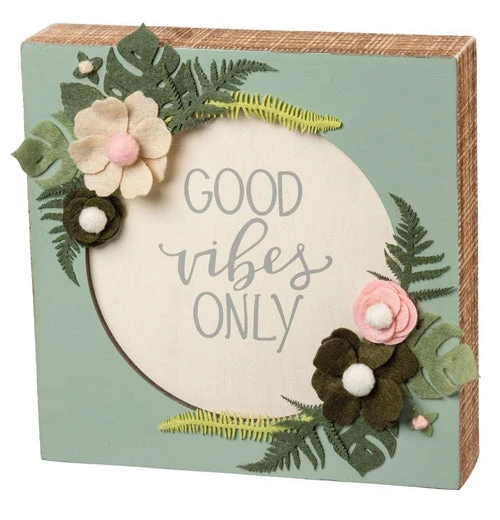 Box Sign "Good Vibes Only" 1 Box Sign "Good Vibes Only"