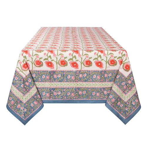 Block Print Poppy Tablecloth 2 Block Print Poppy Tablecloth - Image 2