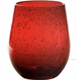 Bubble Glass Stemless Wine Glass -Home Furnishings 207472