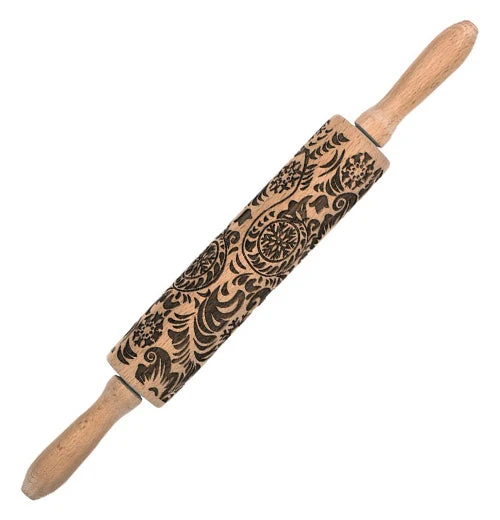 Paisley Design Rolling Pin 1 Paisley Design Rolling Pin