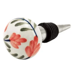 "Country Cottage Floral" Bottle Stopper -Home Furnishings 2936b