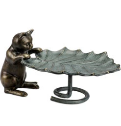 Kitten And Leaf Birdfeeder