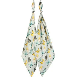 "Butterfly" Bamboo Muslin Burp Cloths