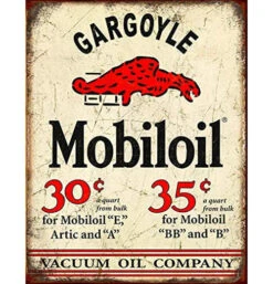 Mobil Gargoyle Tin Sign