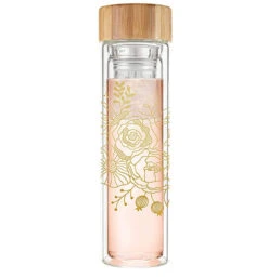 Mug, Travel Infuser, Glass "Bouquet"