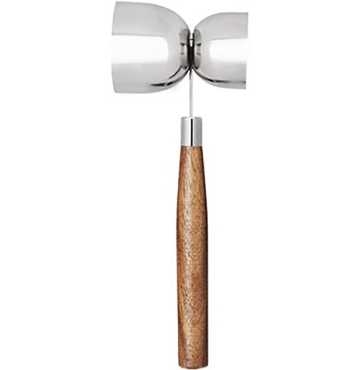 Double Jigger With Acacia Handle 1 Double Jigger With Acacia Handle