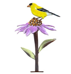 Goldfinch On Cone Flower