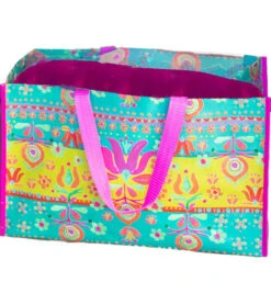 Natural Life Turquoise Border Carry All Tote