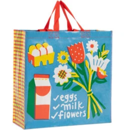 Eggs, Milk, And Flowers Shopper Bag