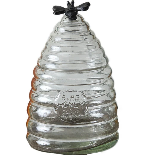 Honey Hive Glass Canister 1 Honey Hive Glass Canister