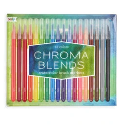 Ooly Chroma Blends Watercolor Brush Markers (Set Of 18)