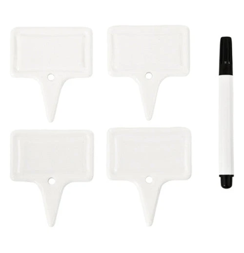 "Country Cottage" Ceramic Cheese Markers (Set Of 4) 1 "Country Cottage" Ceramic Cheese Markers (Set Of 4)