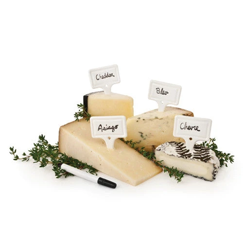"Country Cottage" Ceramic Cheese Markers (Set Of 4) 2 "Country Cottage" Ceramic Cheese Markers (Set Of 4) - Image 2