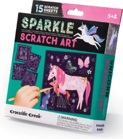 Crocodile Creek Sparkle Scratch Art "Unicorn"