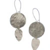 Brass Moon And Drop Earrings