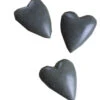 Hand Carved Stone Heart "Dark Gray"