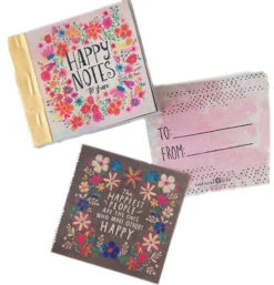 Natural Life Pink Floral Happy Note