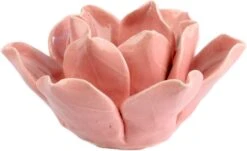 Lotus Tea Light Holder -Home Furnishings HomArt Pink Tea Light Holder