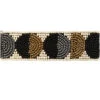 Black & Gold Ivory Circle Beaded Barrette