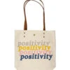 Karma Positivity Cotton Canvas Book Bag