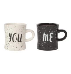 Mug, Diner, "You And Me", (Set Of 2)
