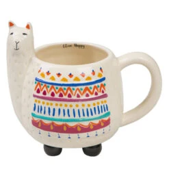Natural Life Folk Live Happy Llama Mug