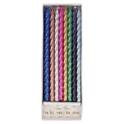 Meri-Meri Multi Metallic Twisted Birthday Candles