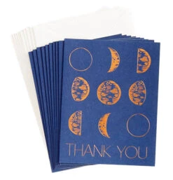 "Thank You" Moon Foil Note Cards