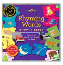 Eeboo Puzzle Pairs "Rhyming Words"