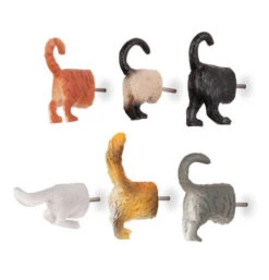 KIKKERLAND Set Of 6 Cat Butt Push Pins