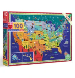 Eeboo Puzzle (100 Piece) "This Land Is Your Land"