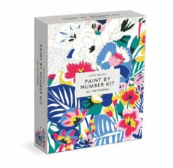 Chronicle Books Paint By Numbers Kit "All The Flowers"