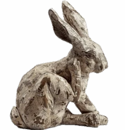 Scratching Rabbit Garden Statue