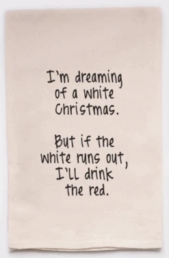Dreaming Of A White Christmas Tea Towel