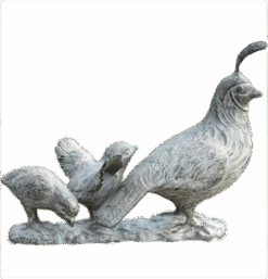 Quail Family Garden Art