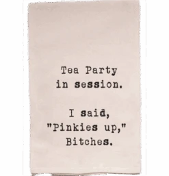 Tea Party In Session Tea Towel