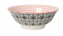 Black Tile & Red Bowl