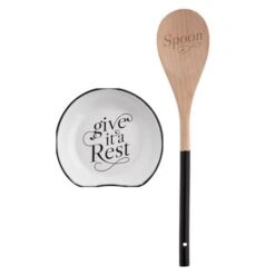 Karma Spoon Rest With Wooden Spoon/Give It A Rest