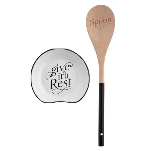 Karma Spoon Rest With Wooden Spoon/Give It A Rest 1 Karma Spoon Rest With Wooden Spoon/Give It A Rest