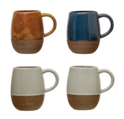 Stoneware Mug In Wood Box