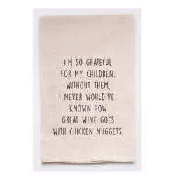 Tea Towel, "Wine And Nuggets"