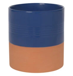 Utensil Crock, Terracotta "Navy Blue"