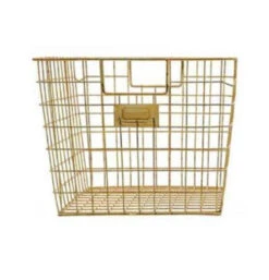 Wire Locker Basket -Home Furnishings Wire Locker Basket Yellow