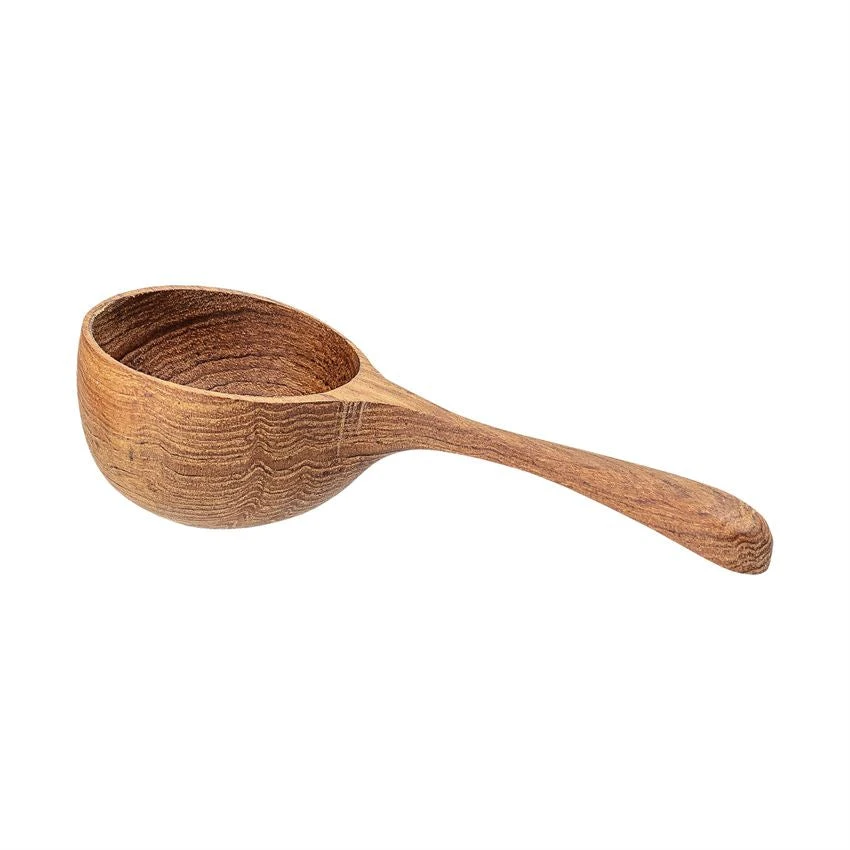 Bloomingville Hand-Carved Teak Wood Coffee Spoon 1 Bloomingville Hand-Carved Teak Wood Coffee Spoon