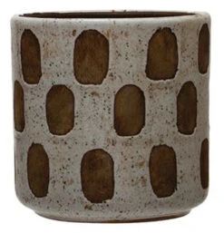 Bloomingville Distressed White Terracotta Planter -Home Furnishings ah1390b