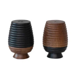 Bloomingville Mango Wood Salt And Pepper Shakers