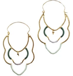 Earrings, Dangle "Casablanca Gold"