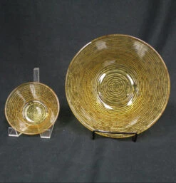 Vintage Fostoria 'Sorrento' Amber Glass Chip And Dip Set -Home Furnishings fdsgfhg