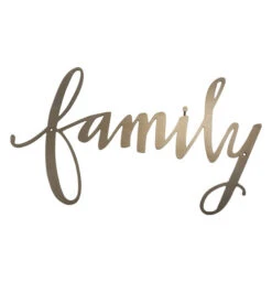 Metal Sign, Word "Family"