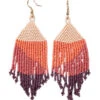 Pink Ombre Fringe Earring